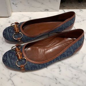 Gucci Bamboo Horsebit Ballerina Flats